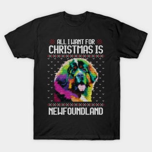 All I Want for Christmas is Newfoundland - Christmas Gift for Dog Lover T-Shirt